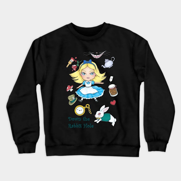 Down the rabbit hole Crewneck Sweatshirt by LivStark